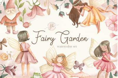 Fairy garden Watercolor Set