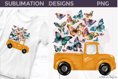 Truck Butterfly Sublimation I Summer Truck Sublimation