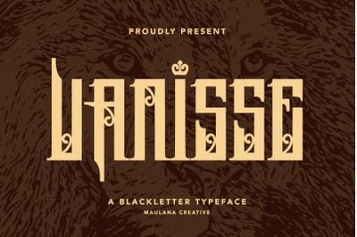 Vanisse Blackletter Typeface Font