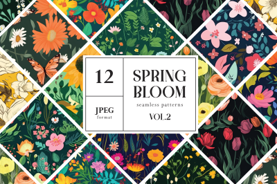Spring Bloom Seamless Patterns Vol.2