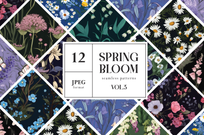 Spring Bloom Seamless Patterns Vol.3