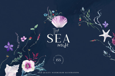 THE SEA INSIDE Watercolor collection