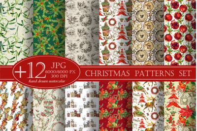 Christmas Patterns | Christmas Digital Papers