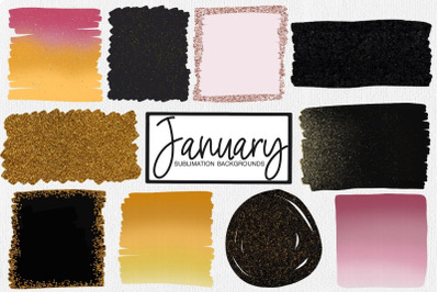 January Sublimation Backgrounds | New Years Eve