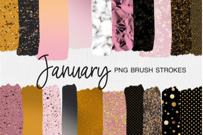 January Brush Strokes Sublimation Texture