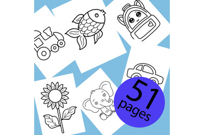51 Printable coloring pages for kids, toddlers, preschoolers