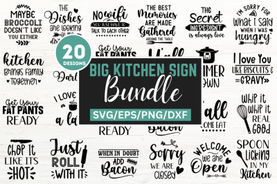 Big Kitchen Sign SVG Bundle