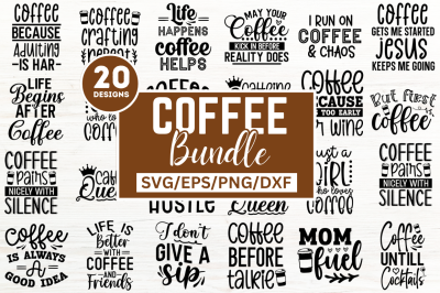 Hand lettered Coffee SVG Bundle