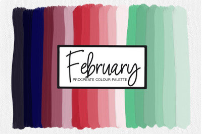 February Procreate Color Palette | Valentines