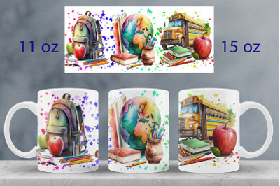 Teacher mug wrap design School mug sublimation png