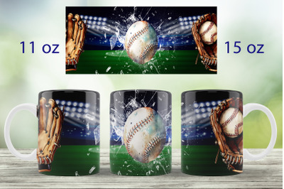 Baseball mug wrap design Sport quote mug sublimation png