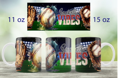 Baseball mug wrap design Sport quote mug sublimation png