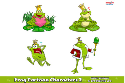 Frog Cartoon Mascot Characters 2