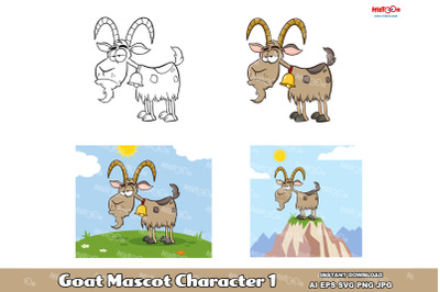 Goat Cartoon Mascot Character 1