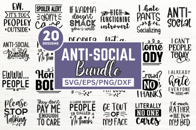 Anti-social SVG Bundle