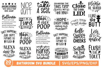 Bathroom SVG Bundle