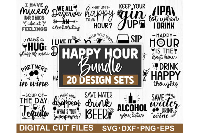 Happy Hour SVG bundle