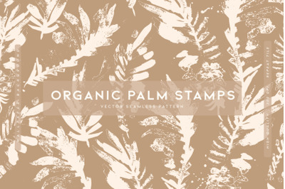 Organic Palm Stamps | Vector Pattern