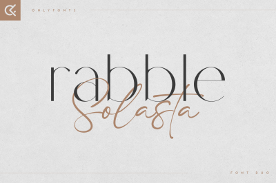 Rabble &amp; Solasta - modern font duo