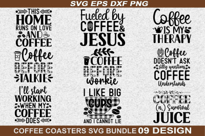 Coffee Coaster SVG Bundle