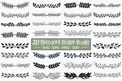 Greenery Leaf Divider Svg Bundle