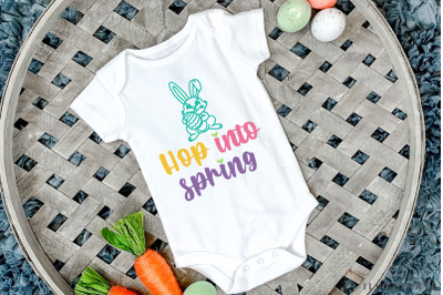 Hop into Spring SVG Cut File | Easter File for Cricut