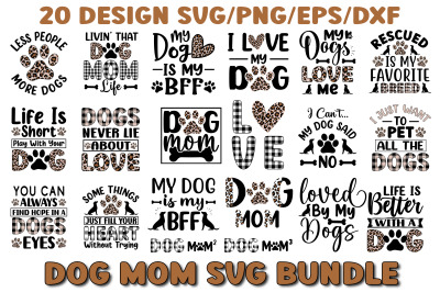 Dog Mom SVG Design Bundle