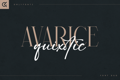 Avarice &amp; Quixotic - modern font duo
