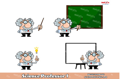 Science Professor Cartoon Character 1