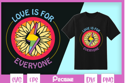 Love is for Everyone LGBT Sunflower