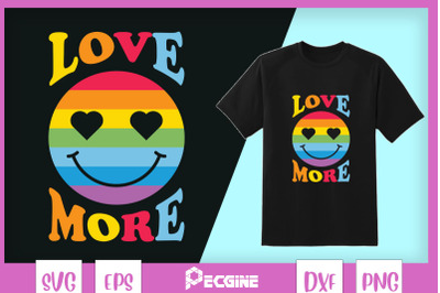 LOVE More Smiley face LGBT heart