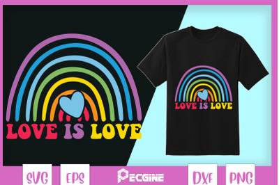 Love is Love Rainbow LGBR Colors