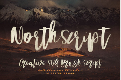 North SVG Bold Brush Script