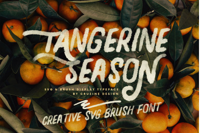 Tangerine Season SVG Brush Font