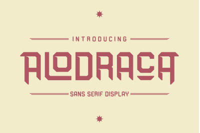 Alodraca Typeface