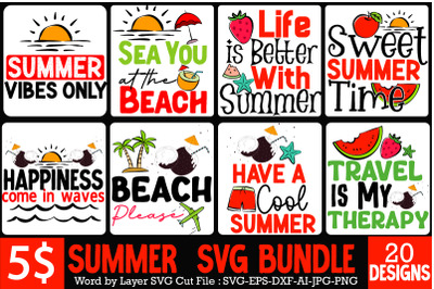 Summer SVCategoryG Bundle&2C;Summer Sublimation Bundle&2C;Beach SVG Design