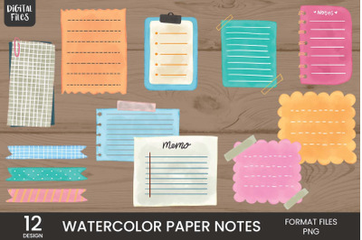 Watercolor Paper Notes | 12 Variations