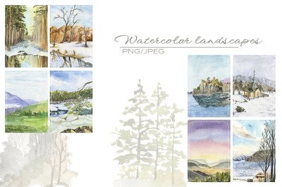 Watercolor landscapes