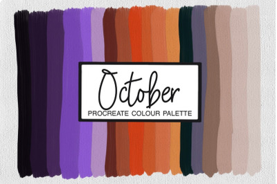 October Procreate Color Palette | Halloween