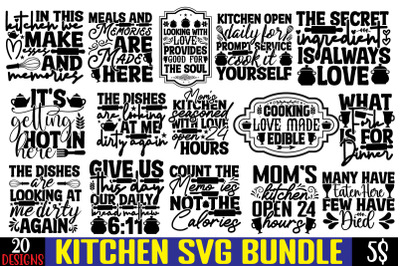 Kitchen SVG Bundle,Monogram Bundle Svg,Kitchen Split Frame,