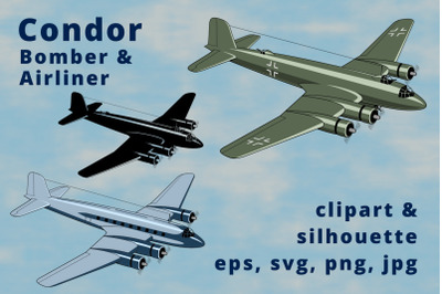 Fw-200 Condor German Bomber Clipart