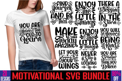 Motivational Quotes SVG Bundle,Inspirational Bundle Svg, Motivational