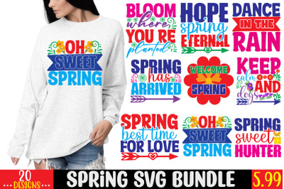 Spring SVG Bundle&2C; Easter svg&2C; Welcome spring svg&2C; Flower svg&2C; Spring