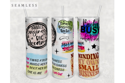 Small Business Owner Tumbler Wrap, 20 Oz Skinny Tumbler Sublimation