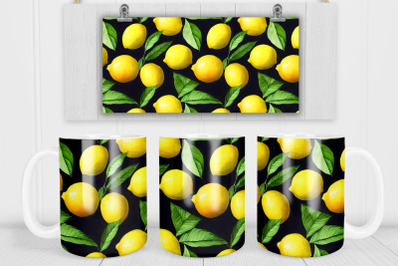 Lemon mug sublimation design | Lemon mug wrap