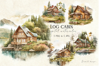 Log cabin clipart