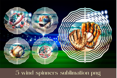 Baseball wind spinner sublimation Sport wind spinner design