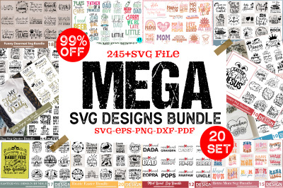 Mega Svg Bundle/245+Designs