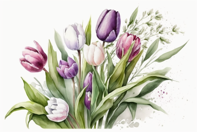 Watercolor Tulips | Mothers Day Flowers