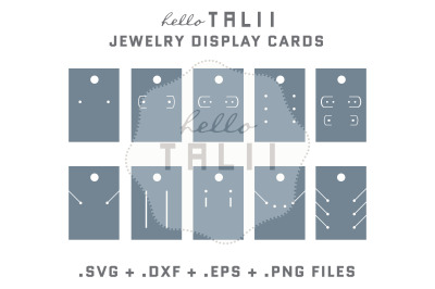 JEWELRY DISPLAY CARDS SVG CUT FILES